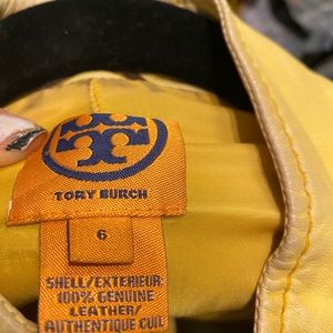 Tory Burch leather yellow jacket